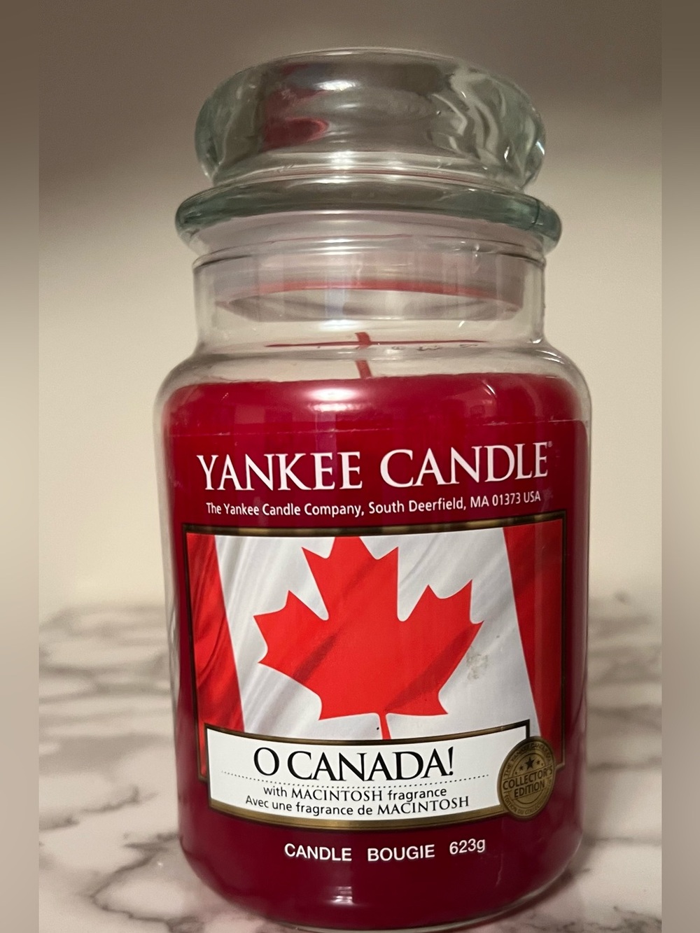 Yankee Candle O Canada! Macintosh 22 oz Large Jar Collector’s Edition New
